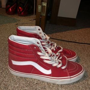 Red high top Vans